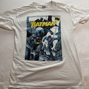 Vintage Batman & Nightwing Relaxed Graphic T-Shirt comic book-style SzL‎